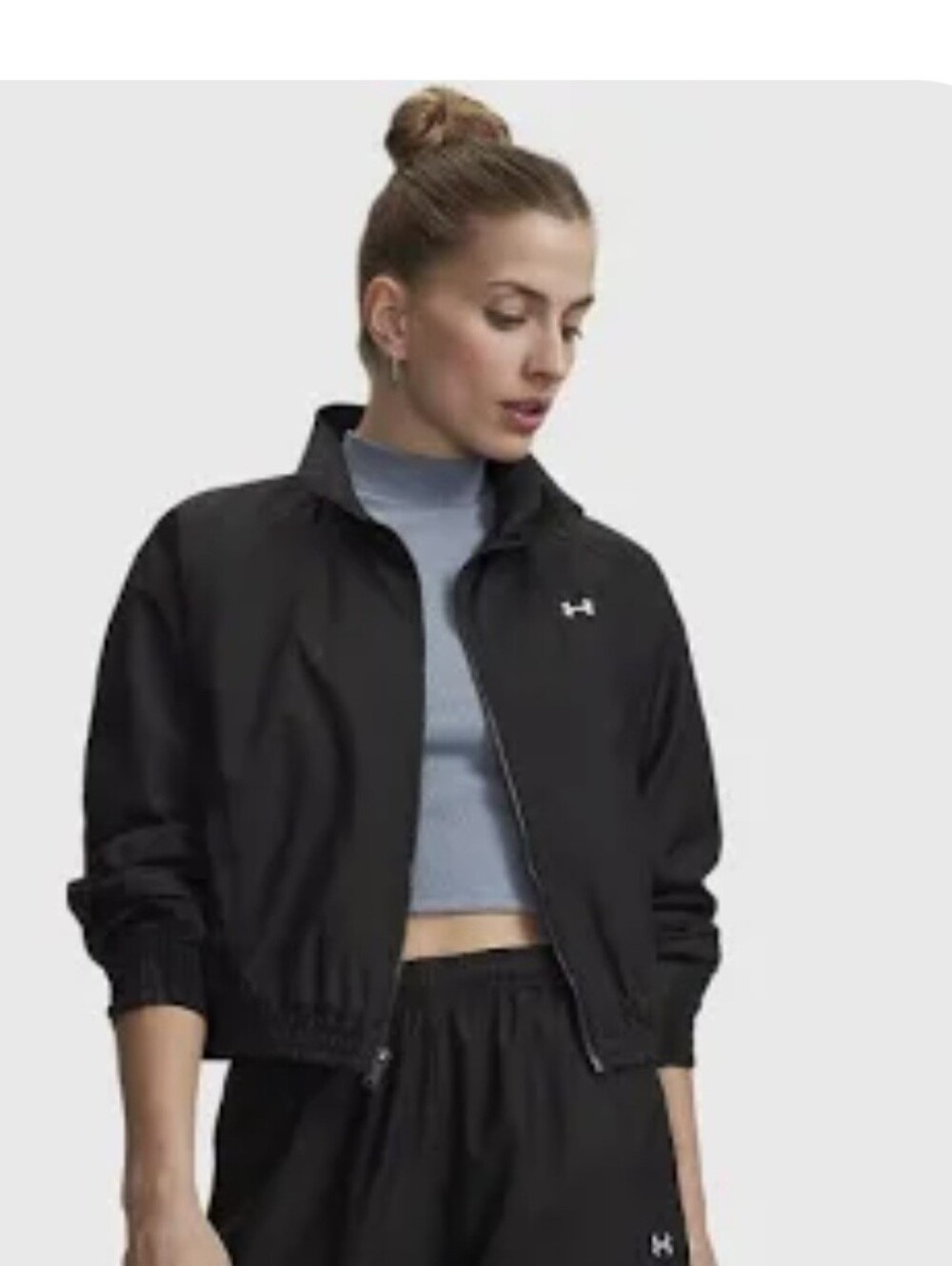 Under Armour Women's Black Lightweight Sportwear Crop Jacket Size XS NWT